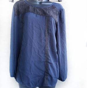 Denver Hayes Navy Lightweight Longsleeves Top NWT